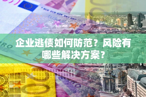济南企业逃债如何防范？风险有哪些解决方案？