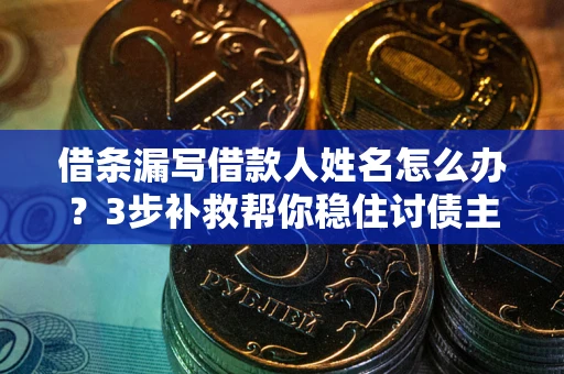 济南借条漏写借款人姓名怎么办？3步补救帮你稳住讨债主动权