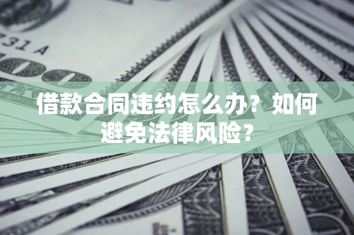 济南借款合同违约怎么办？如何避免法律风险？