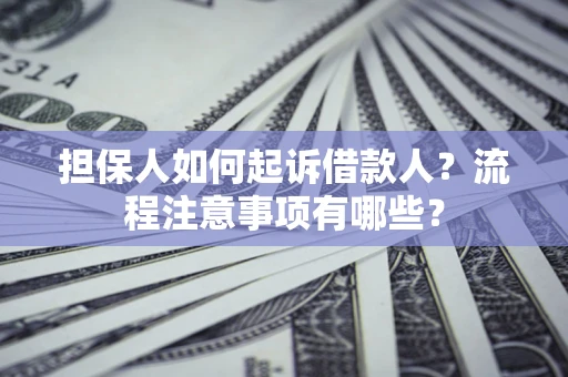 济南担保人如何起诉借款人？流程注意事项有哪些？